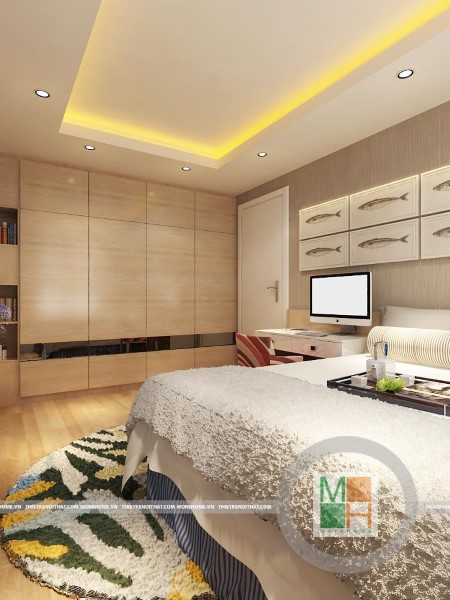 thiết kế màu sắc phòng đẹp