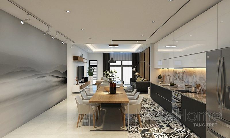 Thiết kế nội thất phòng bếp nhà phố Vincom - Rạch Giá Kiên Giang hiết kế nội thất phòng bếp nhà phố Vincom - Rạch Giá Kiên Giang