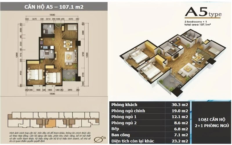 Mẫu thiết kế nội thất căn hộ chung cư Star City 103, 105, 107m2