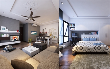Thiết kế thi công nội thất căn hộ chung cư tại Times City - Nhà Chị Giang