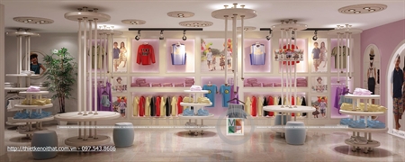 Thiết kế trang trí nội thất showroom thời trang gia đình - Anh Trung Phố Huế