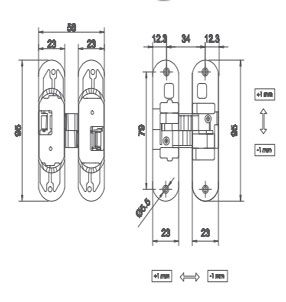 Bản lề âm điều chỉnh 3 chiều BLA-02.01.402