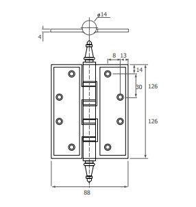 Bản lề cửa Châu Âu BLCCA -3.01.144