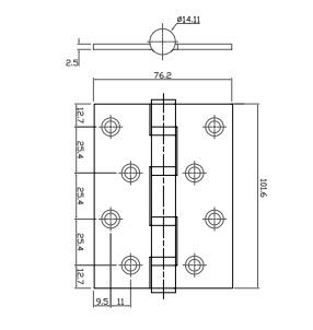 Bản lề cửa BLC4BB- 3.01.142