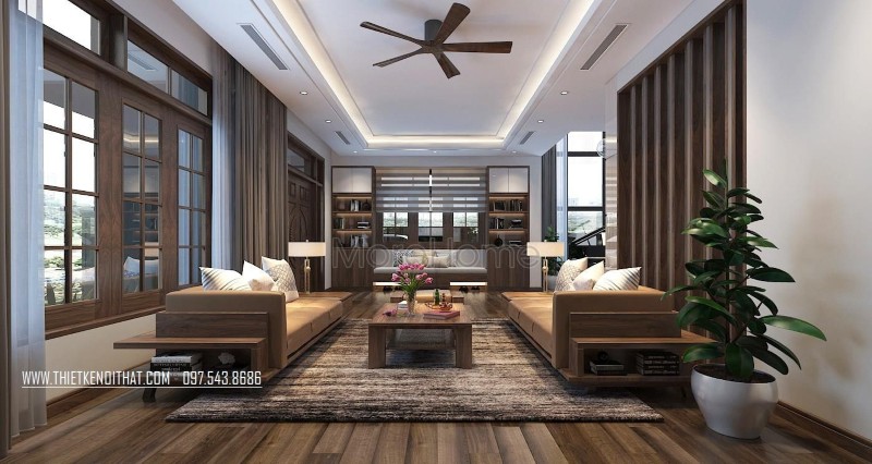 Thiết kế biệt thự gỗ óc chó Thiết kế biệt thự gỗ óc chó