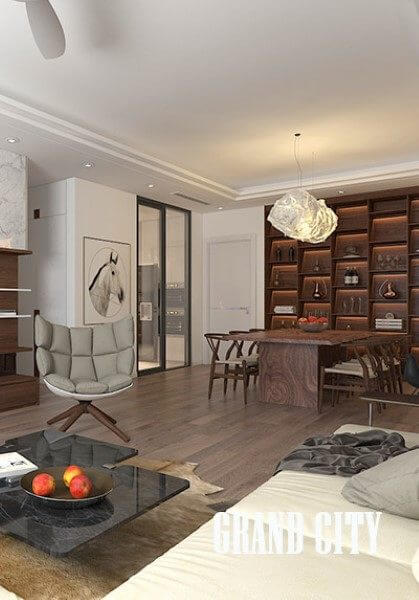 Thiết kế nội thất chung cư Grand City đậm phong cách hiện đại - Anh Hà