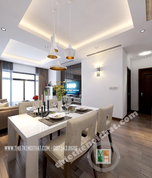 Thiết kế nội thất căn hộ hiện đại tại chung cư Royal City