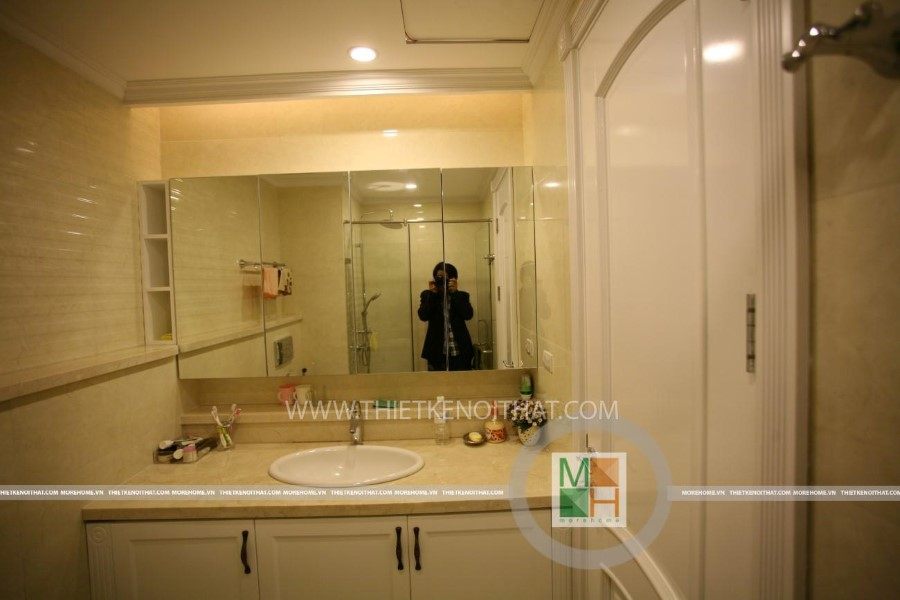 Thiết kế nội thất phòng tắm chung cư Mandarin Garden Hòa Phát Hoàng Minh Giám Cầu Giấy Hà Nội