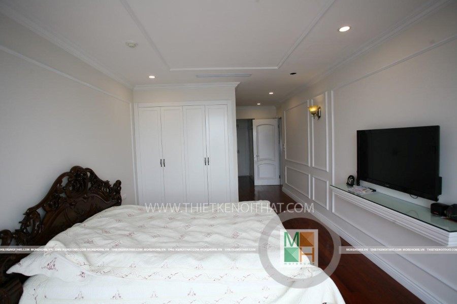 Thiết kế nội thất phòng ngủ chung cư Mandarin Garden Hòa Phát Hoàng Minh Giám Cầu Giấy Hà Nội