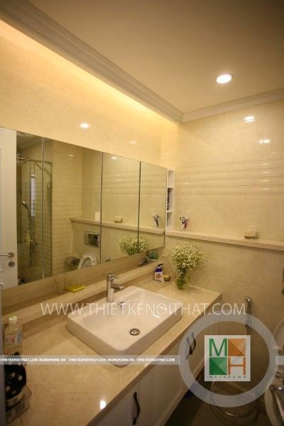 Thiết kế nội thất phòng tắm chung cư Mandarin Garden Hòa Phát Hoàng Minh Giám Cầu Giấy Hà Nội