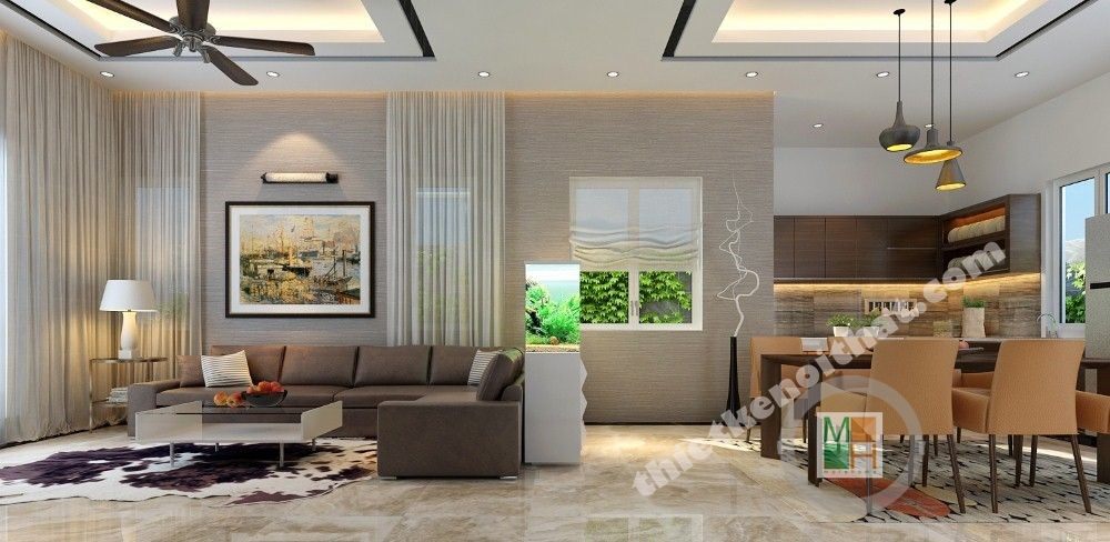 Thiết kế nội thất nhà phố hiện đại