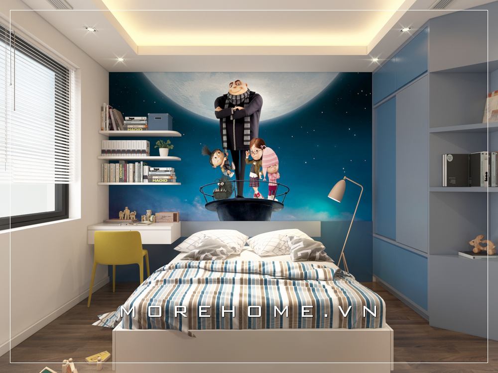 Thiết kế nội thất phòng ngủ bé trai