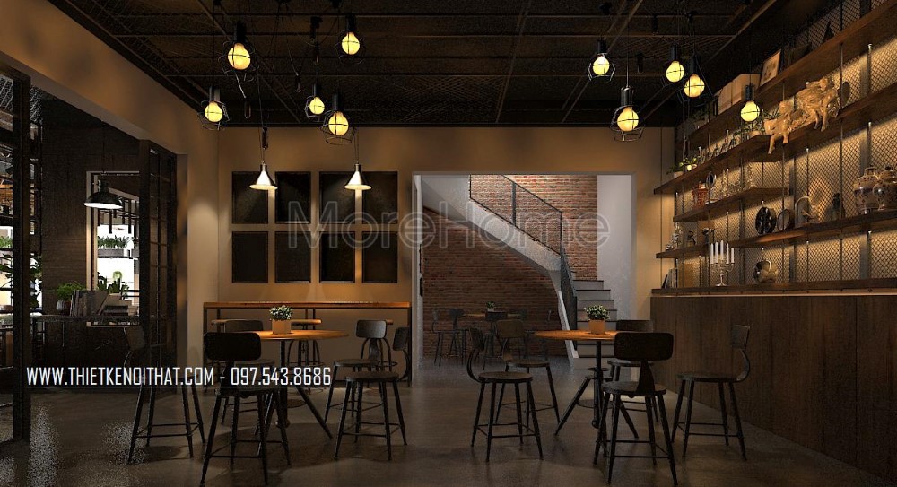 Thiết kế không gian quán cafe hiện đại