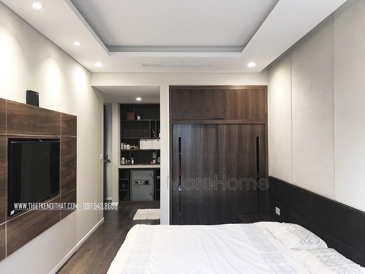 Thi công nội thất phòng ngủ chung cư Trung Hòa Nhân Chính
