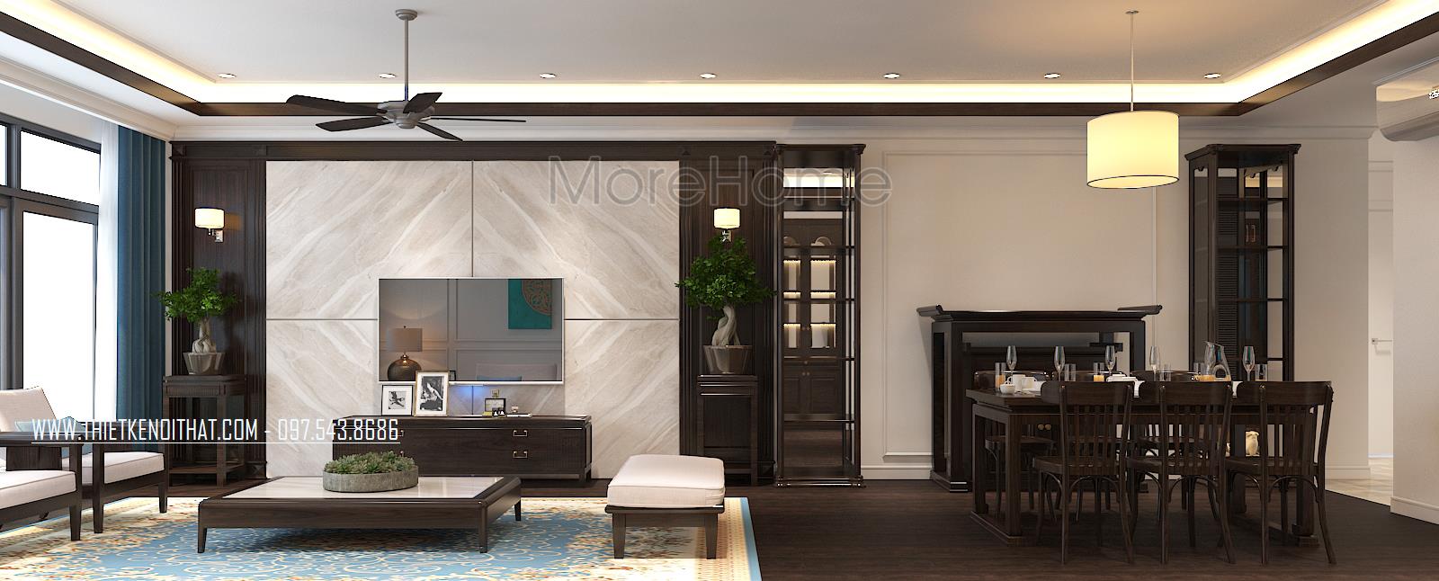 Thiết kế nội thất chung cư Ngoại Giao Đoàn