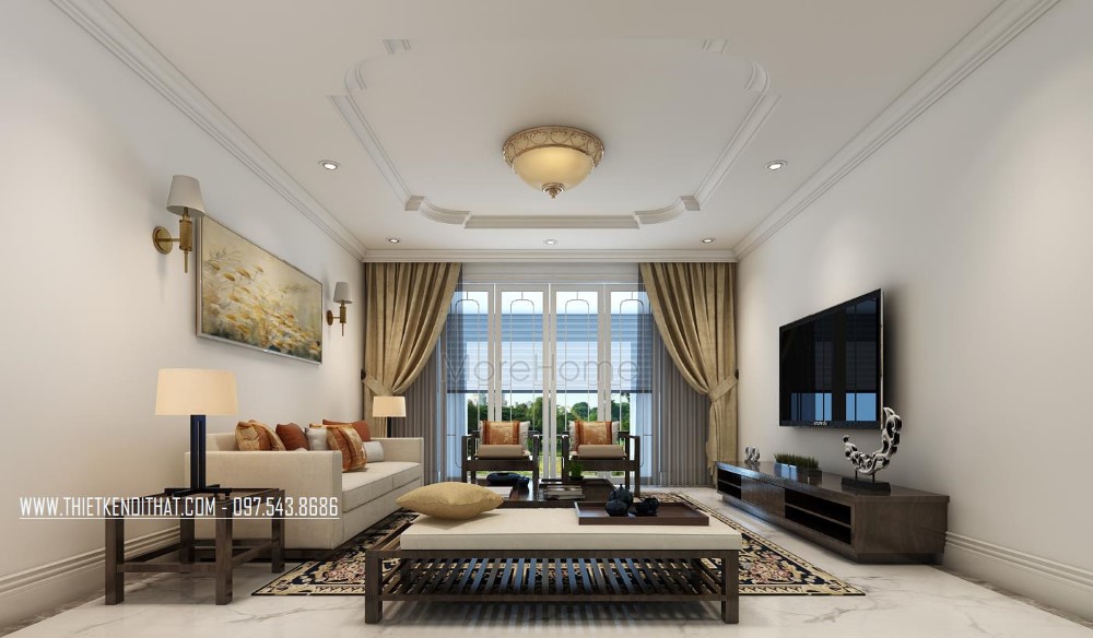 Thiết kế nội thất nhà liên kề tại khu đô thị Văn Quán