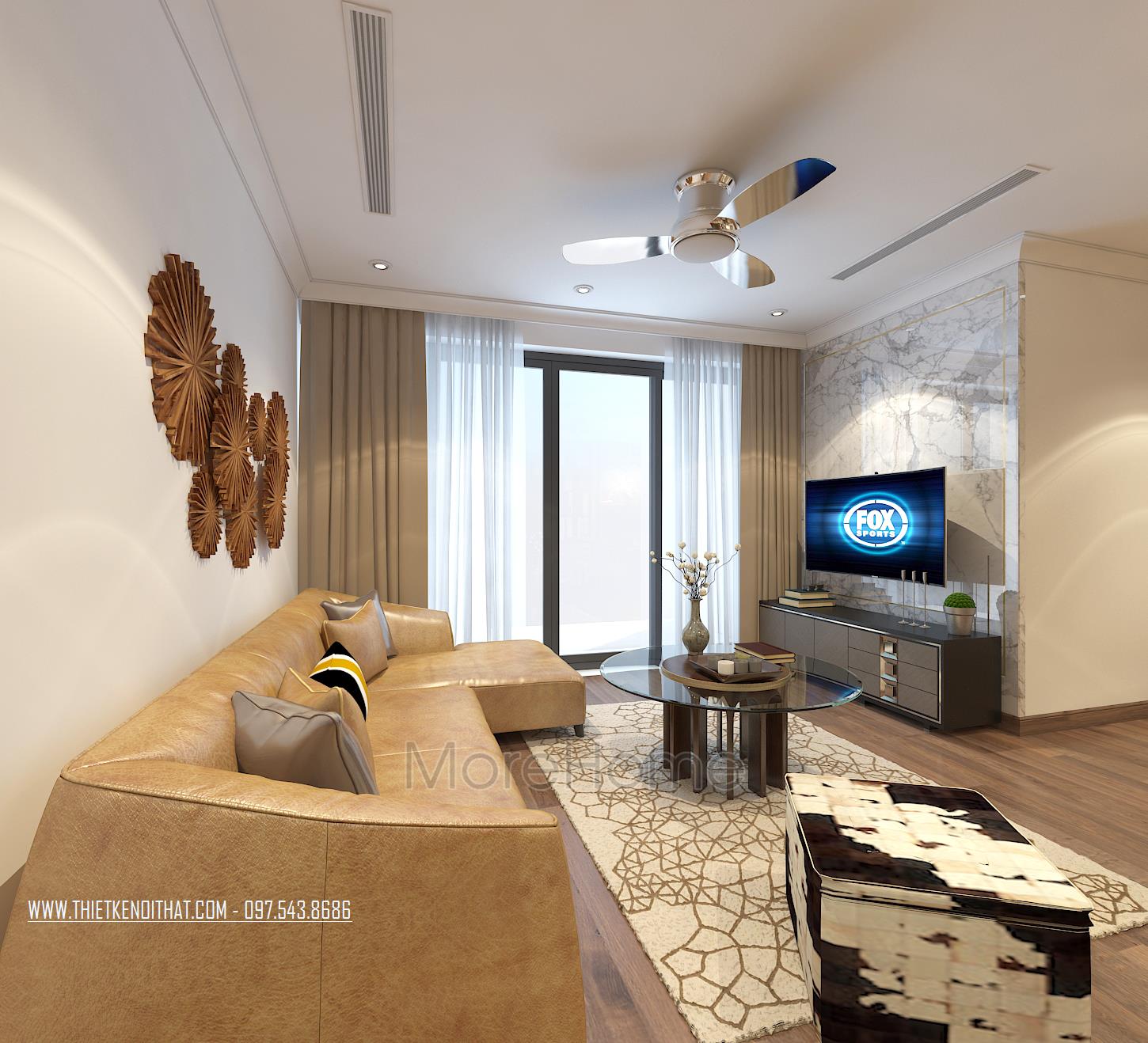 Thiết kế nội thất chung cư Gardenia - anh Hải