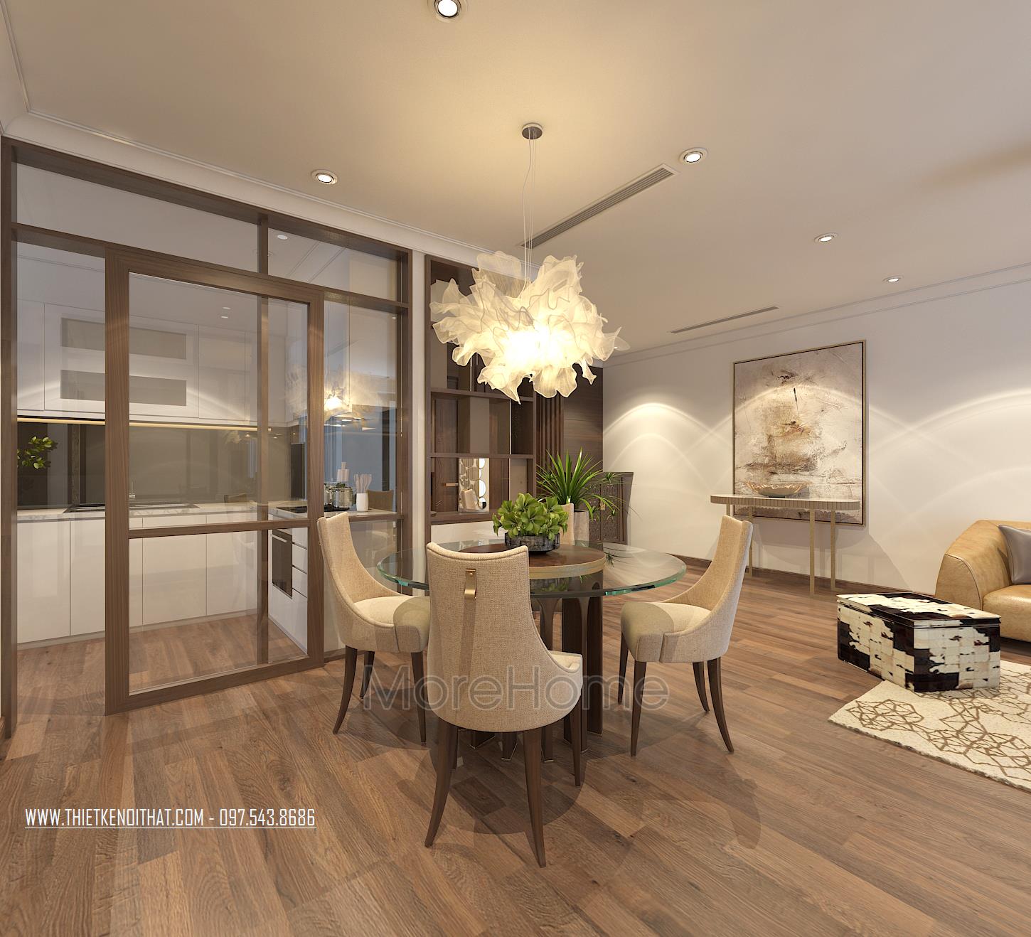 Thiết kế nội thất chung cư Gardenia - anh Hải