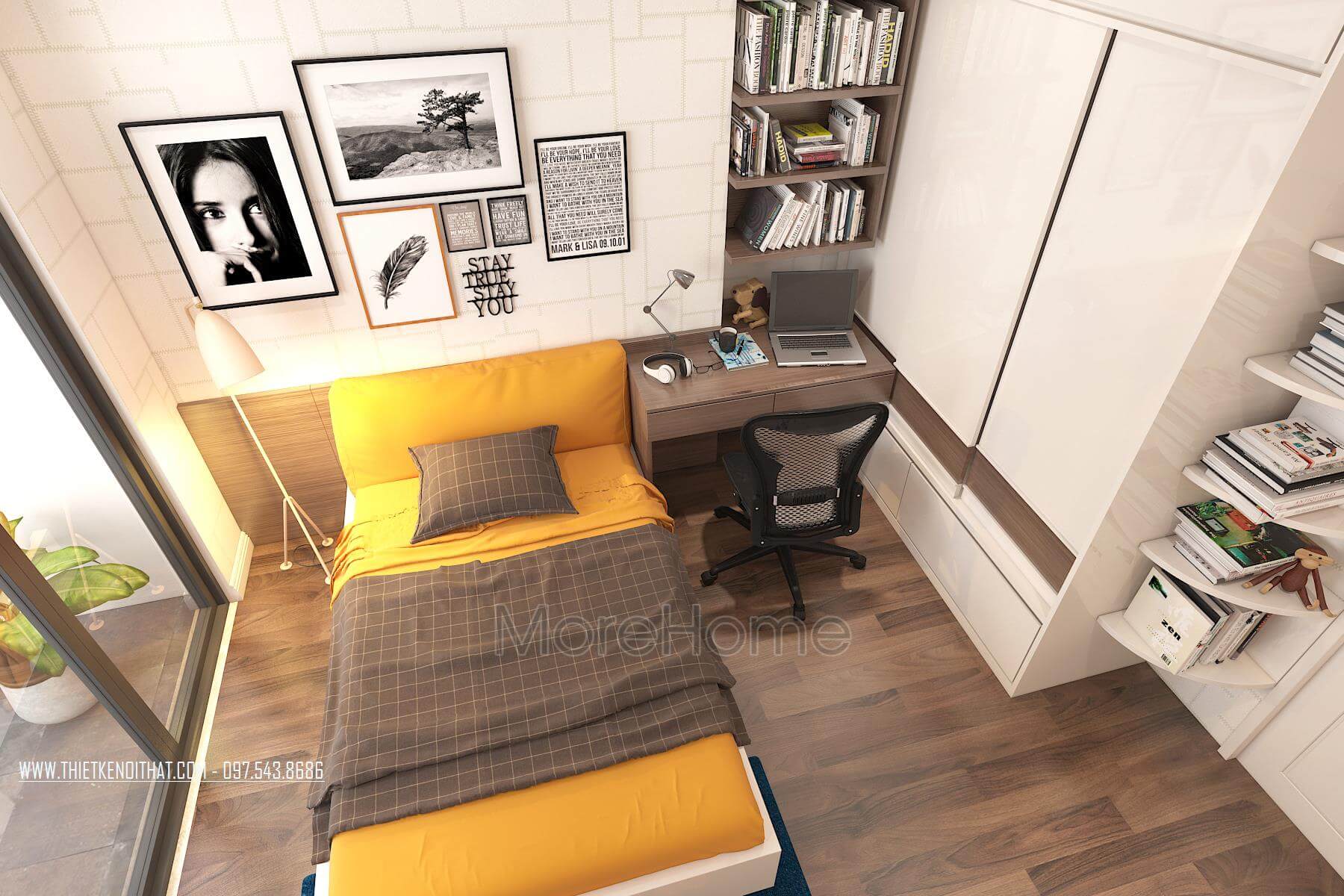 Thiết kế nội thất chung cư Ngoại Giao Đoàn