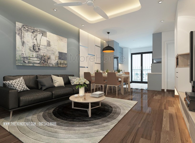 Thiết Kế Nội Thất Chung Cư T&T RiverView 90m2 Hoàng Mai 