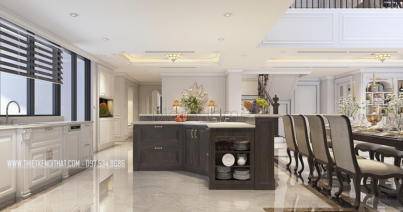 Thiết kế nội thất phòng bếp căn hộ Duplex Hapulico Thanh Xuân