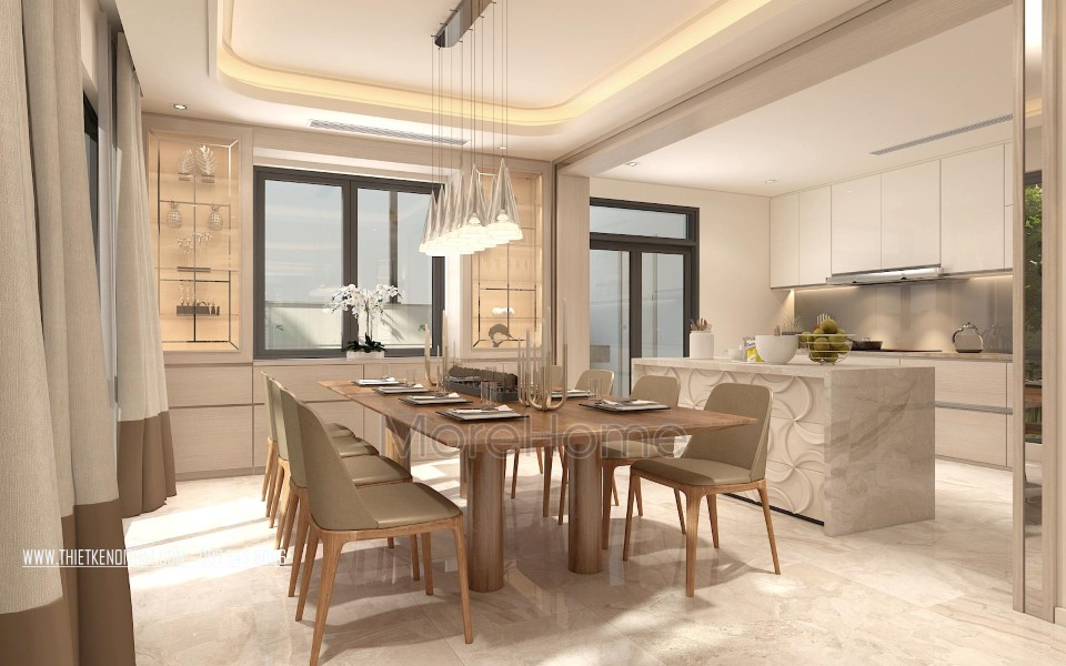 Thiết kế nội thất biệt thự đơn lập 2 tầng hiện đại Gamuda