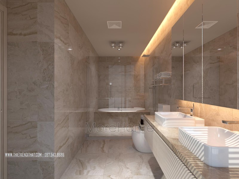 Thiết kế nội thất biệt thự đơn lập 2 tầng hiện đại Gamuda 