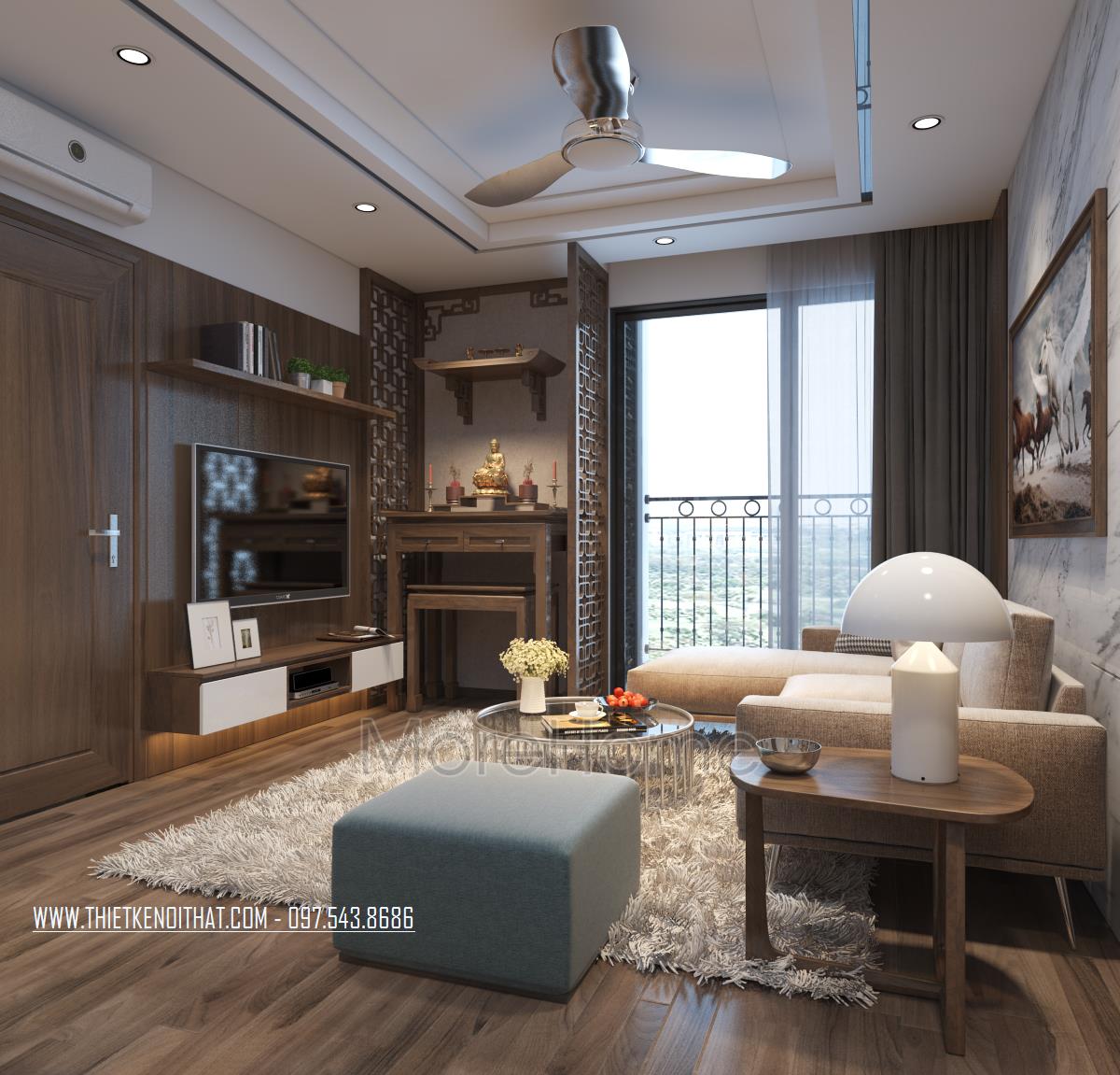 Thiết kế nội thất chung cư Mandarin Garden 2