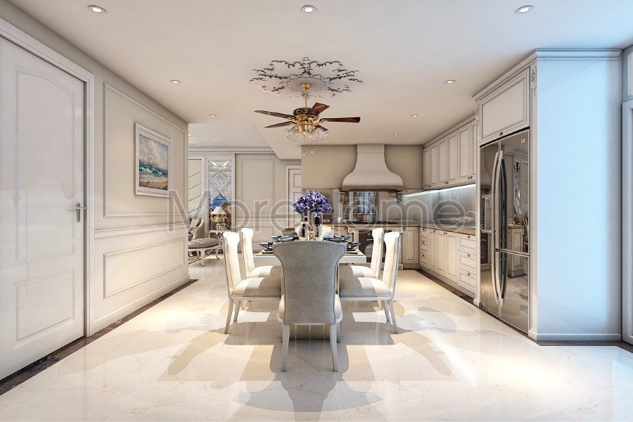 Thiết kế nội thất chung cư Hoàng Anh gia Lai River View tân cổ điển, sang trọng