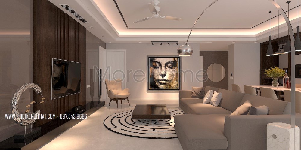 Thiết kế nội thất căn hộ chung cư hiện đại tại Timescity