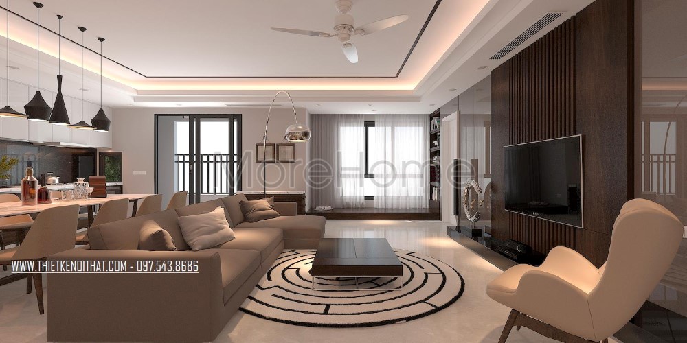 Thiết kế nội thất căn hộ chung cư hiện đại tại Timescity