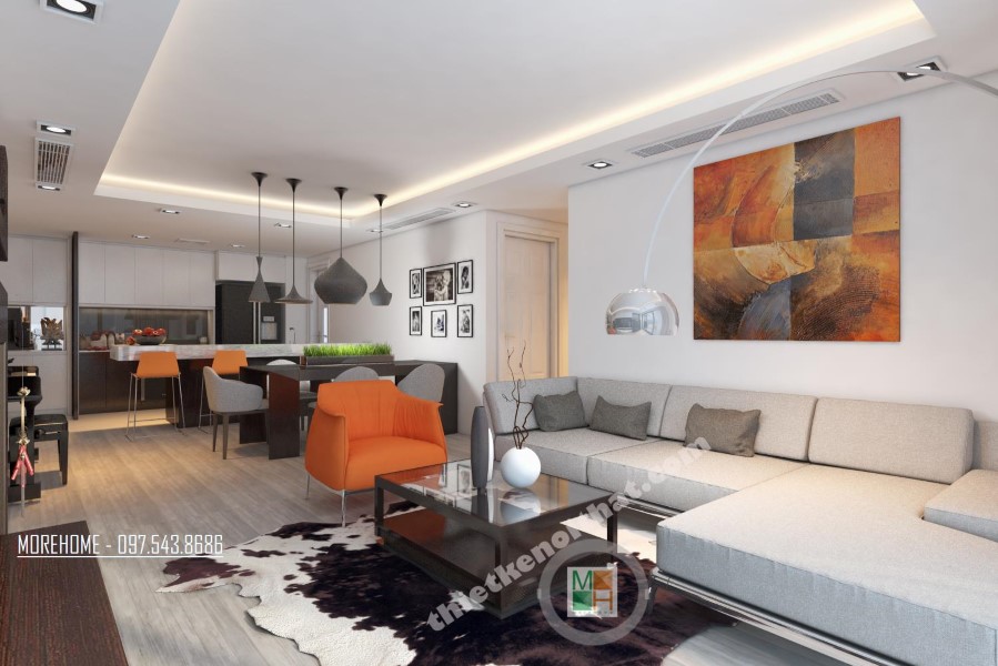 Thiết kế nội thất căn hộ chung cư viện chiến lược bộ công an