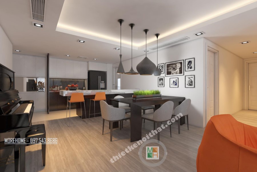 Thiết kế nội thất căn hộ chung cư viện chiến lược bộ công an