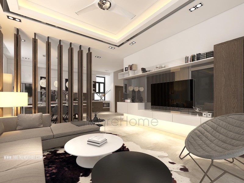 Thiết kế nội thất nhà phố hồ tây Hà Nội hiện đại