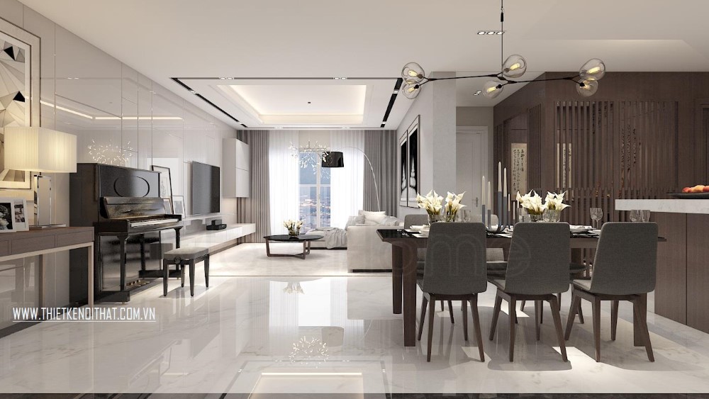 Thiết kế nội thất căn hộ chung cư Mandarin cao cấp