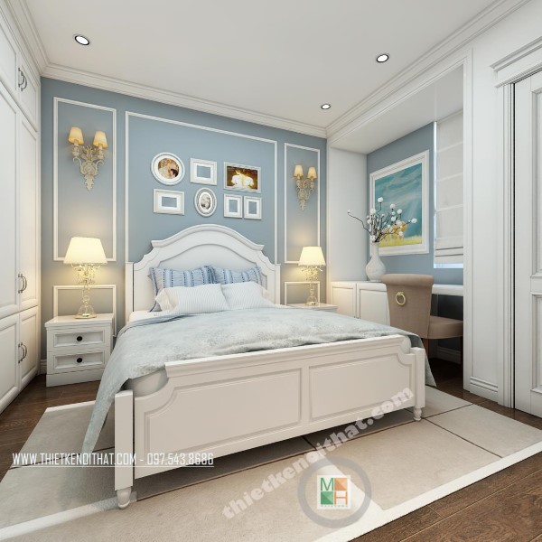 Thiết kế nội thất căn hộ chung cư TimesCity tân cổ điển - Nhà Anh Công