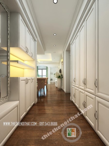 Thiết kế nội thất căn hộ chung cư TimesCity tân cổ điển - Nhà Anh Công