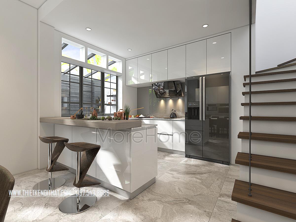 Thiết kế nội thất khu bếp biệt thự Vinhomes Imperia hải phòng 