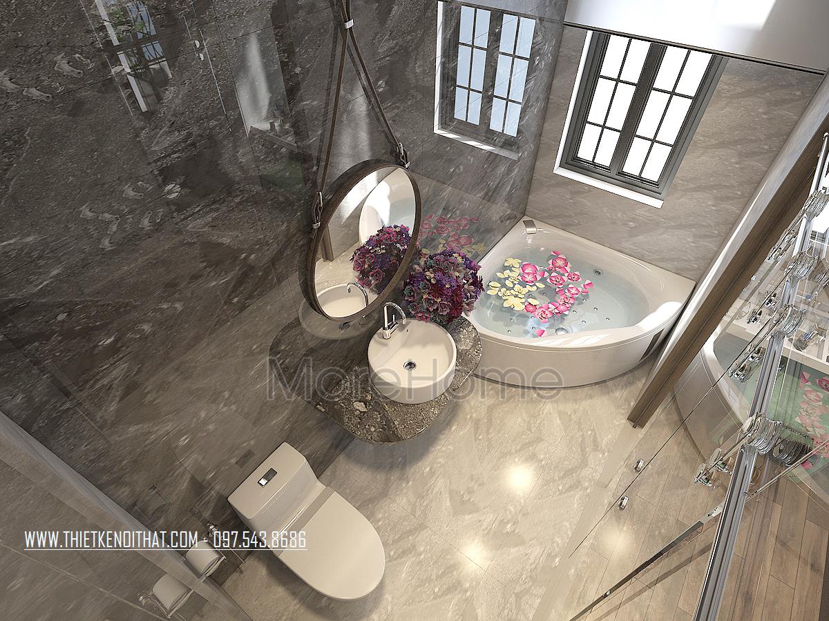 Thiết kế nội thất phòng tắm biệt thự Vinhomes Imperia hải phòng 