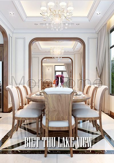 Thiết kế nội thất biệt thự gỗ óc chó tại Lake View Q2 phong cách Gỗ Việt