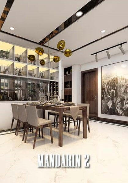 Thiết kế nội thất chung cư gỗ óc chó tại mandarin garden 2 Tân Mai phong cách hiện đại đẹp