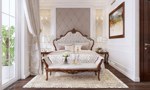 Thiết kế và sản xuất giường ngủ đẹp cho biệt thự Phổ Quang