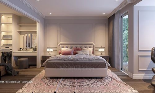 Thiết kế và thi công nội thất phòng ngủ tại chung cư Keangnam
