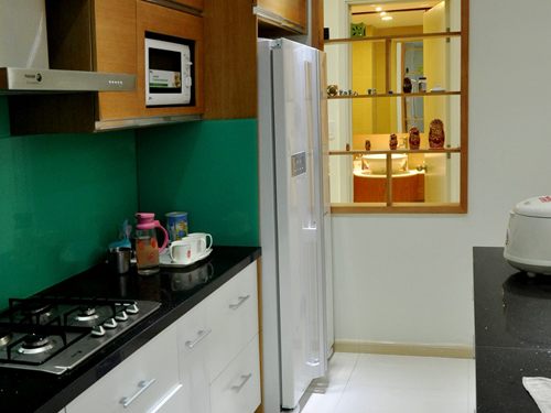 Kính màu ốp bếp - xanh ngọc Licoglass