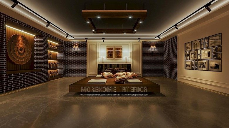 Thiết kế nội thất hầm rượu biệt thự vinhomes imperia hải phòng
