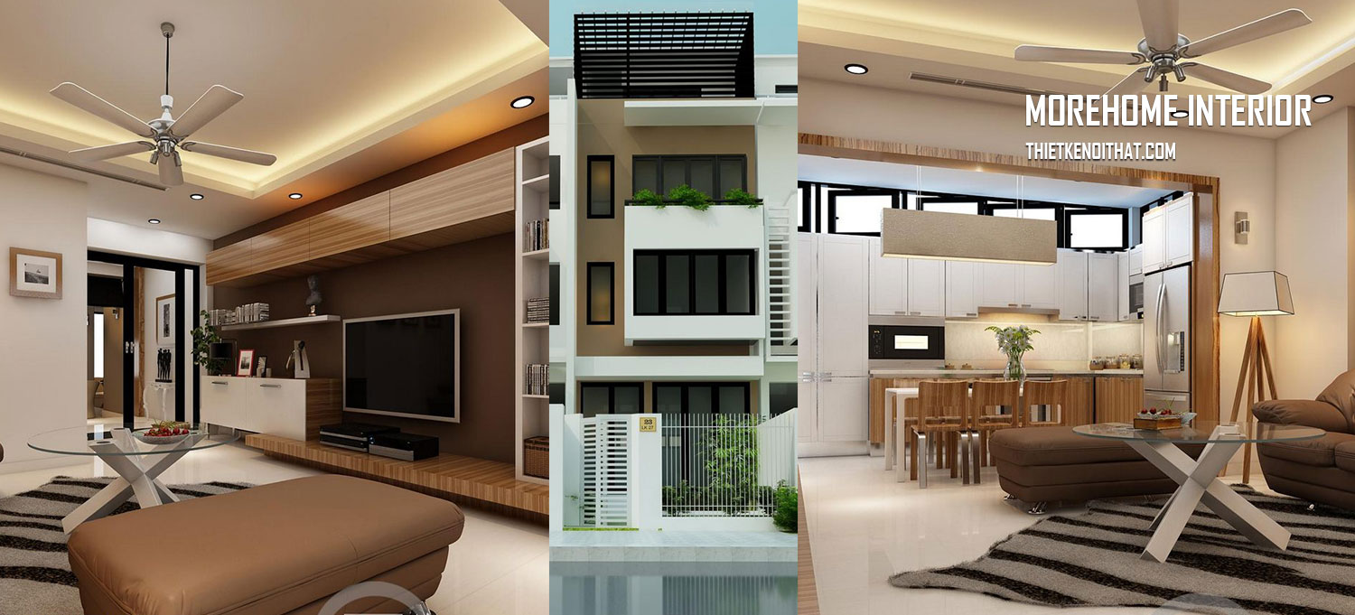 Thiết kế nội thất nhà liền kề phong cách hiện đại khu đô thị Vân Canh