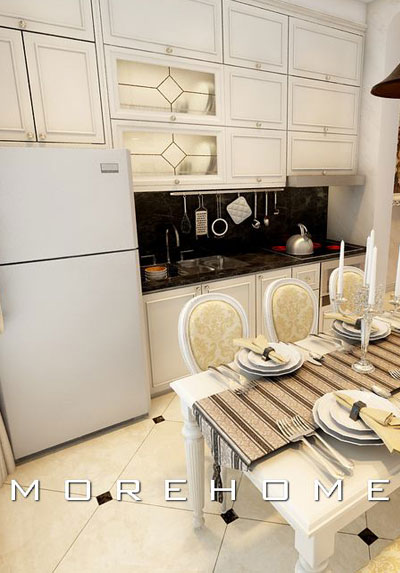 Mẫu thiết kế nội thất phòng bếp đẹp kèm bàn ăn bạn nên tham khảo