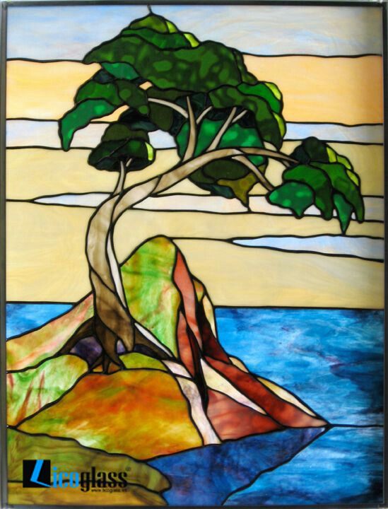 Tranh kính phong cảnh thiên nhiên - mẫu 27