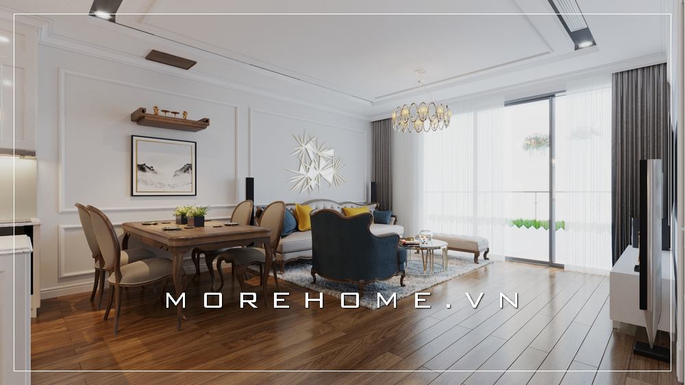 Thiết kế phòng khách có ban công