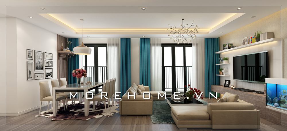 Thiết kế phòng khách có ban công